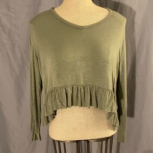 Green long sleeved shirt